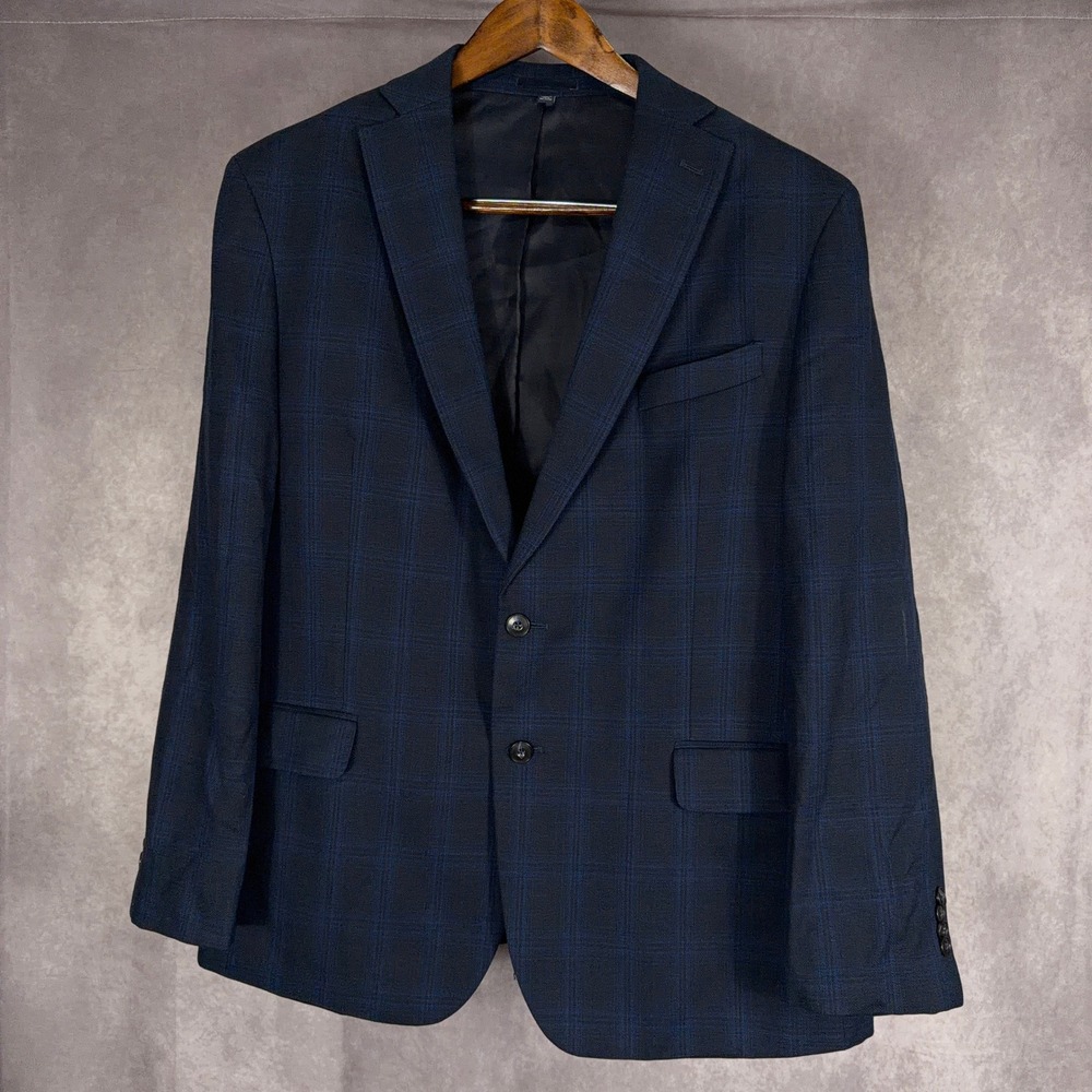 Jos. A. Bank Navy Blue Plaid Sport Coat
